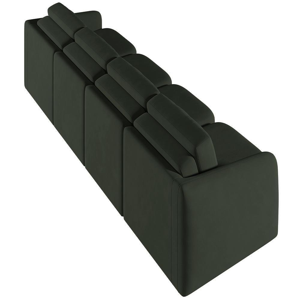 Sofá Cama Para Sala De Estar 4 Lugares 396cm Montserrat K01 Veludo Verde - Lyam Decor - 5