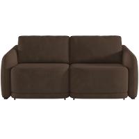 Sofá Cama Para Sala De Estar 2 Lugares 216cm Montserrat K01 Veludo Marrom - Lyam Decor - 6