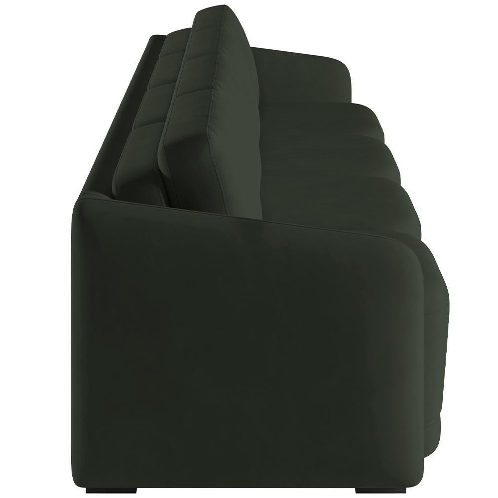 Sofá Cama Para Sala De Estar 5 Lugares 436cm Montserrat K01 Veludo Verde - Lyam Decor - 2