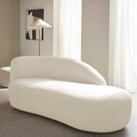 Divã Recamier Curvo Luna 185cm Lado Direito Linho Cor Bege - 7