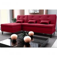 Sofá Cama Com Chaise 3 Lugares 2,00 Mts Nice Matrix Vinho - 5