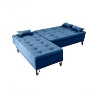 Sofá Cama Com Chaise 3 Lugares 2,00 Mts Nice Matrix Azul - 2