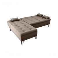 Sofá Cama Com Chaise 3 Lugares 2,00 Mts Nice Matrix Marrom - 2