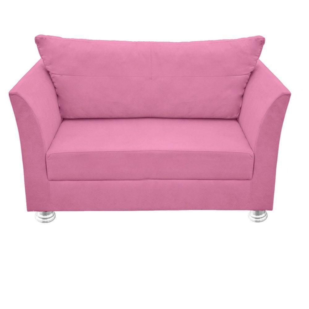 Namoradeira Lisboa 2 Lugares Salão Suede Rose - 1