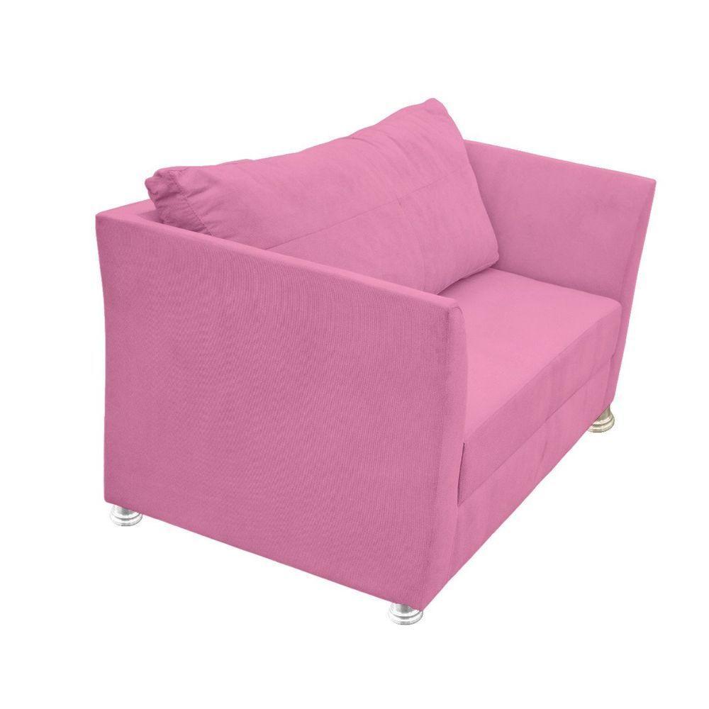 Namoradeira Lisboa 2 Lugares Salão Suede Rose - 4