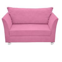 Namoradeira Lisboa 2 Lugares Salão Suede Rose - 1