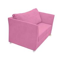 Namoradeira Lisboa 2 Lugares Salão Suede Rose - 4