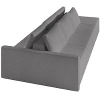 Sofá Ilha Modular Para Sala 312cm Com Puff Dublin K01 Bouclê Cinza - Lyam Decor - 2