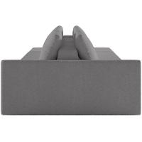 Sofá Ilha Modular Para Sala 312cm Com Puff Dublin K01 Bouclê Cinza - Lyam Decor