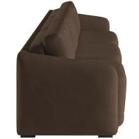 Sofá Cama Para Sala De Estar 3 Lugares 306cm Montserrat K01 Veludo Marrom - Lyam Decor - 2