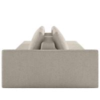 Sofá Ilha Modular Para Sala 232cm Com Puff Dublin K01 Bouclê Bege - Lyam Decor