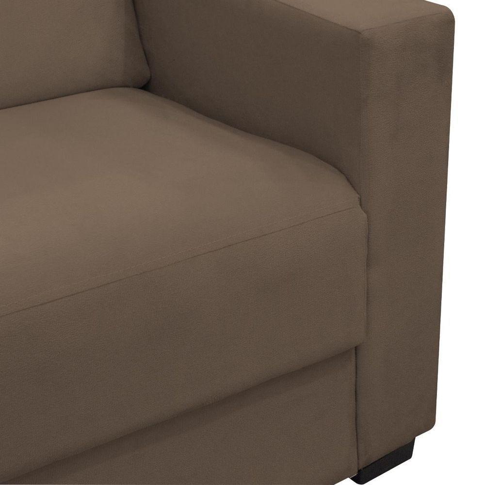 Sofá 3 Lugares Concfortável 1,60m Livia Bellamado Cor:marrom - 2