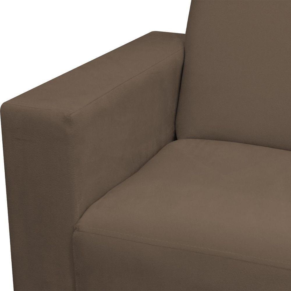 Sofá 3 Lugares Concfortável 1,60m Livia Bellamado Cor:marrom - 3