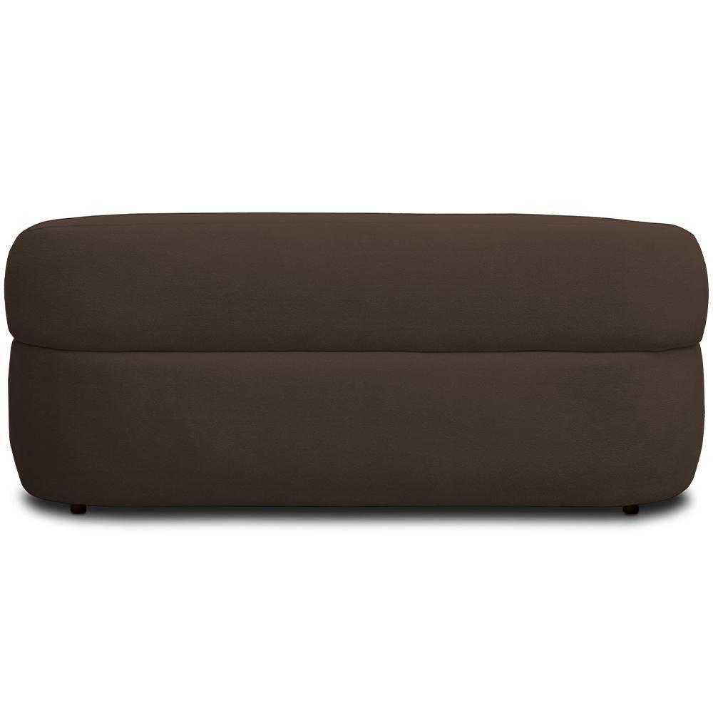 Sofá 3 Lugares Orgânico Sala De Estar Living 170cm Carmen F04 Veludo Marrom - Lyam Decor - 4