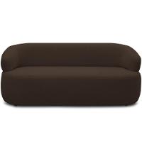 Sofá 3 Lugares Orgânico Sala De Estar Living 170cm Carmen F04 Veludo Marrom - Lyam Decor - 5