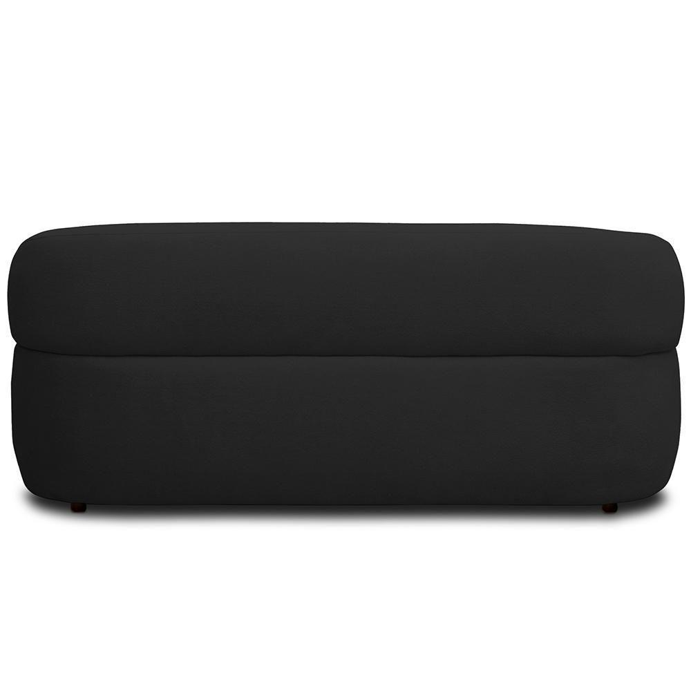 Sofá 3 Lugares Orgânico Sala De Estar Living 170cm Carmen F04 Veludo Preto - Lyam Decor - 4