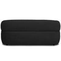 Sofá 3 Lugares Orgânico Sala De Estar Living 170cm Carmen F04 Veludo Preto - Lyam Decor