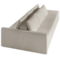 Sofá Ilha Modular Para Sala 342cm Com Puff Dublin K01 Bouclê Bege - Lyam Decor - 2