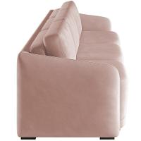 Sofá Cama Para Sala De Estar 3 Lugares 246cm Montserrat K01 Veludo Rosê - Lyam Decor - 2