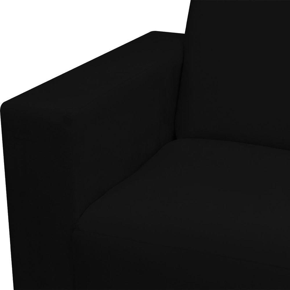 Sofá 3 Lugares Concfortável 1,60m Livia Bellamado Cor:preto - 4