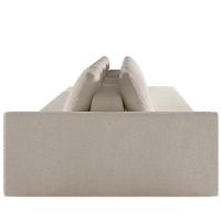 Sofá Ilha Modular Para Sala 392cm Com Puff Dublin K01 Bouclê Bege - Lyam Decor