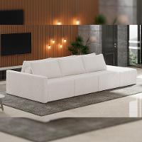 Sofá Ilha Modular Para Sala 342cm Com Puff Dublin K01 Bouclê Creme - Lyam Decor - 6