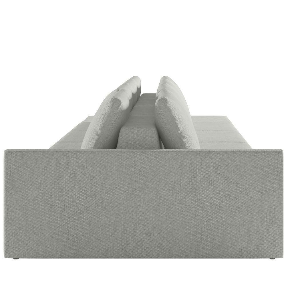 Sofá Ilha Modular Para Sala 342cm Com Puff Dublin K01 Linho Cinza - Lyam Decor - 2