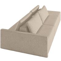 Sofá Ilha Modular Para Sala 232cm Com Puff Dublin K01 Linho Bege - Lyam Decor - 2