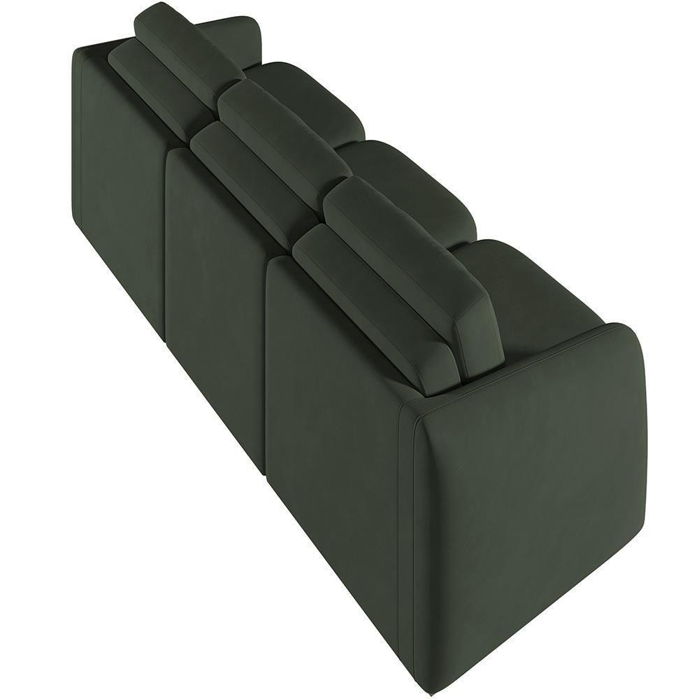 Sofá Cama Para Sala De Estar 4 Lugares 336cm Montserrat K01 Veludo Verde - Lyam Decor - 5
