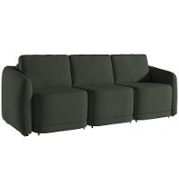 Sofá Cama Para Sala De Estar 4 Lugares 336cm Montserrat K01 Veludo Verde - Lyam Decor - 1