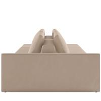 Sofá Ilha Modular Para Sala 342cm Com Puff Dublin K01 Veludo Bege - Lyam Decor - 2
