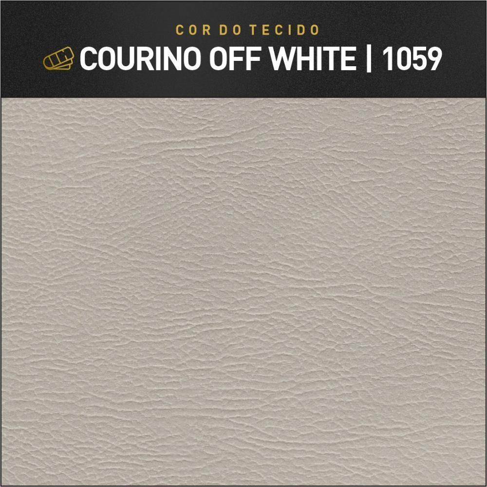 Sofá Namoradeira Bella Luxo Castellar Móbile Corino Off White - 2