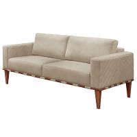 Sofá Namoradeira Bella Luxo Castellar Móbile Corino Off White - 1