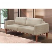 Sofá Namoradeira Bella Luxo Castellar Móbile Corino Off White - 4