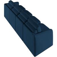 Sofá Cama Para Sala De Estar 4 Lugares 316cm Montserrat K01 Veludo Azul Marinho - Lyam Decor - 5