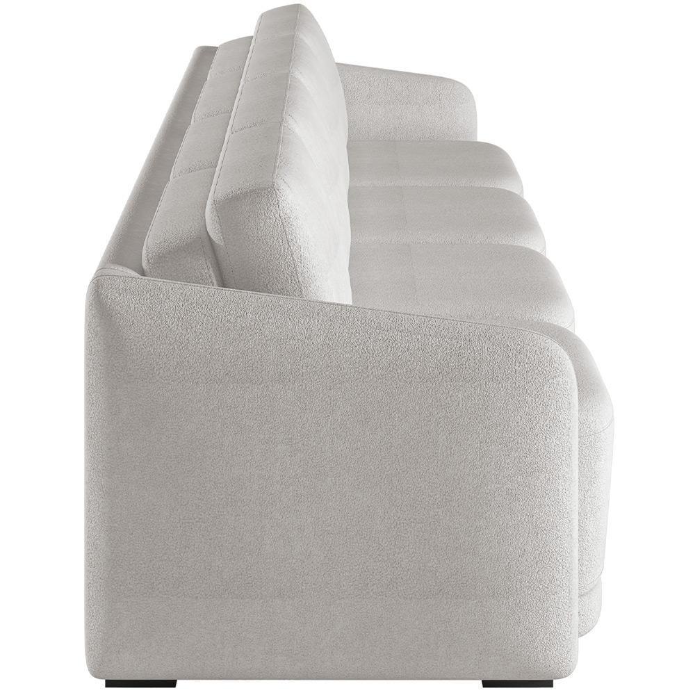 Sofá Cama Para Sala De Estar 4 Lugares 316cm Montserrat K01 Bouclê Creme - Lyam Decor - 2