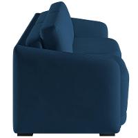Sofá Cama Para Sala De Estar 3 Lugares 236cm Montserrat K01 Veludo Azul Marinho - Lyam Decor - 2