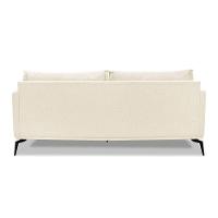 Sofá 2 Lugares Pé De Ferro Preto Rafaela 180 Cm Linho Pérola S04 - D'rossi - 2