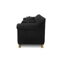 Sofá 2 Lugares Pé De Madeira Julieta 160 Cm Suede Preto S04 - D'rossi