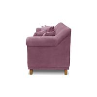 Sofá 2 Lugares Pé De Madeira Julieta 180 Cm Veludo S04 - D'rossi Cor Uva