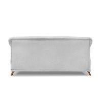 Sofá 3 Lugares Pé De Madeira Julieta 220 Cm Linho S04 - D'rossi Cor Grigio - 2