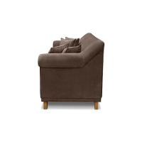 Sofá 3 Lugares Pé De Madeira Julieta 200 Cm Veludo S04 - D'rossi Cor Marrom