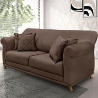 Sofá 2 Lugares Pé De Madeira Julieta 180 Cm Veludo S04 - D'rossi Cor Marrom - 6