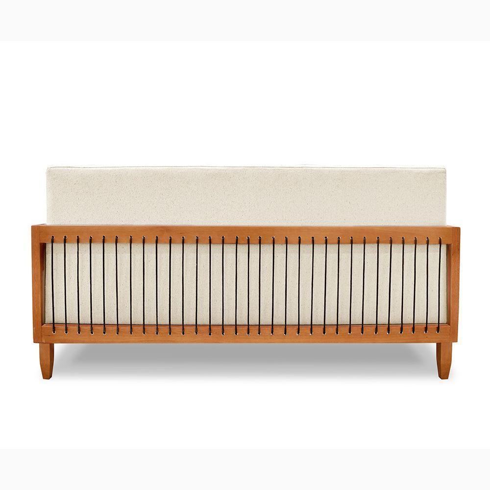 Sofá 2 Lugares Base De Madeira Mariana 160 Cm Linho S04 - D'rossi Cor Perola - 3