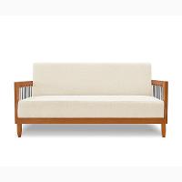 Sofá 2 Lugares Base De Madeira Mariana 160 Cm Linho S04 - D'rossi Cor Perola