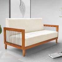 Sofá 2 Lugares Base De Madeira Mariana 160 Cm Linho S04 - D'rossi Cor Perola - 6