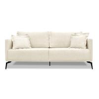 Sofá 2 Lugares Pé De Ferro Preto Rafaela 180 Cm Linho S04 - D'rossi Cor Dourado - 3