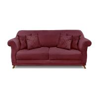 Sofá 2 Lugares Pé De Madeira Julieta 180 Cm Veludo S04 - D'rossi Cor Vinho - 3