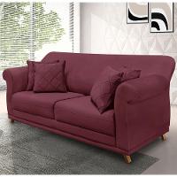 Sofá 2 Lugares Pé De Madeira Julieta 180 Cm Veludo S04 - D'rossi Cor Vinho - 6