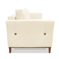 Sofá 2 Lugares Base De Madeira Grace 190 Cm Linho Pérola S04 - D'rossi - 5